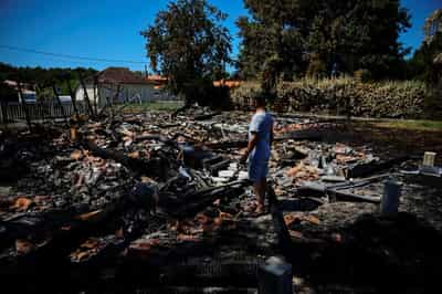 Image for 'There's nothing left': French wildfire survivors return to burnt homes