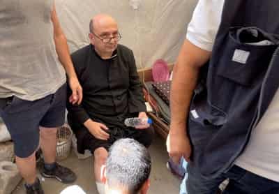 Image for Israeli strikes kill 27 in Gaza, three die in church late pope often spoke to