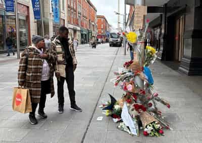 Image for Hundreds protest in Dublin over death of Congolese-born man restrained outside store