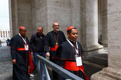 Image for All cardinals who will elect new pope arrive in Rome ahead of conclave