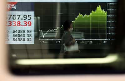 Image for Asian shares fall as US yields hit one-year high
