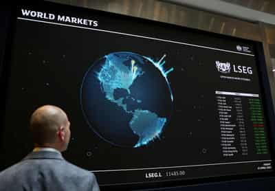 Image for UK's FTSE 100 finishes at record high on Rolls-Royce, LSEG boost