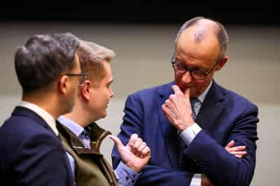 Image for German Chancellor Merz says weak dollar a burden for German exports