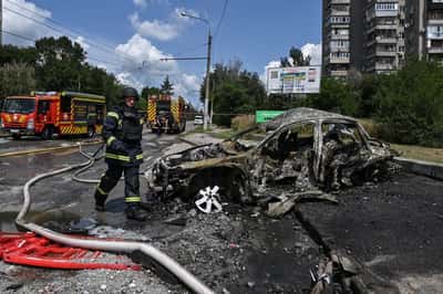 Image for Overnight Russian attack triggers fires in Ukrainian capital Kyiv