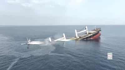 Image for Russian crew member of ship sunk by Houthi militants undergoing treatment in Yemen