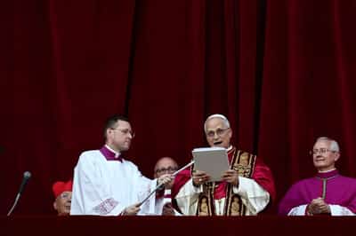 Image for 'Peace be with all you,' Pope Leo XIV says in first public words