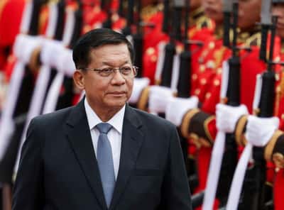 Image for Myanmar's Min Aung Hlaing heads to Russia for official visit, state media reports
