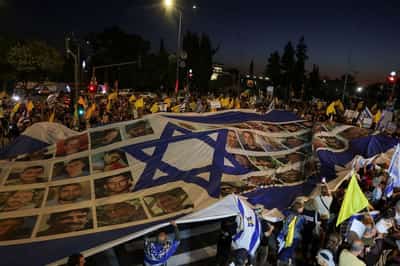 Image for Hamas hostage videos silenced Israeli media's talk of Gaza aid crisis
