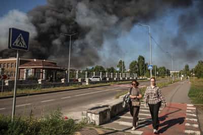 Image for Russian strike on Kyiv-area warehouse causes detonation, killing 27