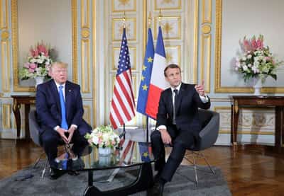 Image for After Trump salvo, Macron says: we don't give in to bullies