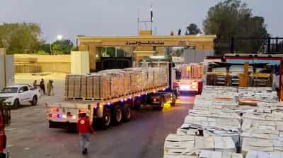 Image for Aid groups say shelter materials are still not entering Gaza
