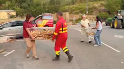 Image for Spain removes remains of 11th century kings from monastery as wildfire rages