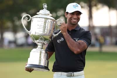 Image for Golf-Rai's knockout punch in Rocky's backyard ends century-long English drought at PGA Championship