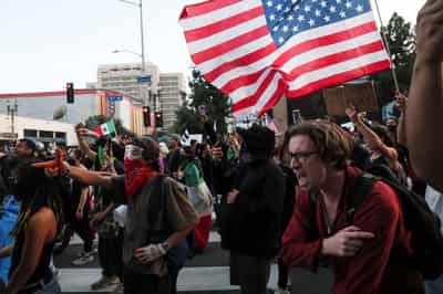 Image for US Marines arrive in LA; California governor warns 'democracy under assault'