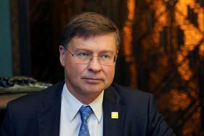 Image for EU's Dombrovskis says EU prefers negotiated solution on trade with US