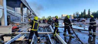 Image for At least 10 killed in Russian missile strike on shopping mall, Ukraine says