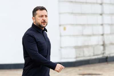 Image for Ukraine's Zelenskiy says Russian drones attacked Moldova twice while he was in transit