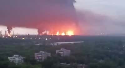 Image for Ukrainian drones hit oil refinery in Russia's Ryazan, Ukraine says