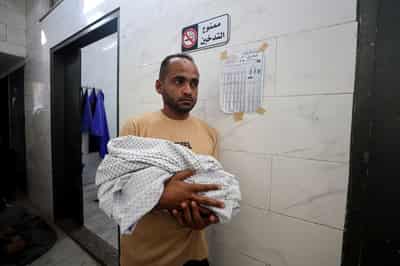 Image for Baby boy starves to death in Gaza as hunger spreads, medics say
