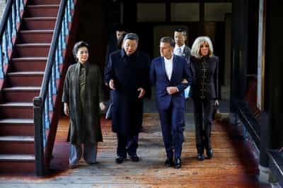 Image for Xi woos Macron with sightseeing trip, but little in the way of deals