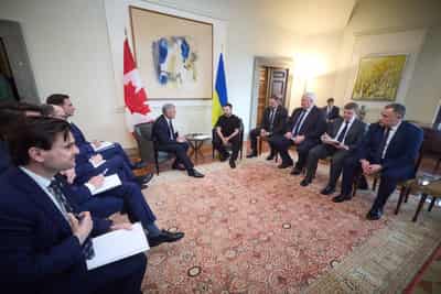 Image for Canada PM Carney reaffirms support for Ukraine in first meeting with Zelenskiy