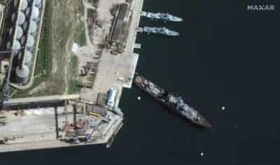 Image for Russia to tow crippled warship back to port after what Ukraine says was a missile hit