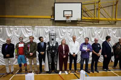Image for Nigel Farage regains UK parliamentary seat, fights off Count Binface challenge