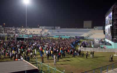 Image for In a stadium of their own, migrant workers say their sweat made World Cup happen