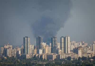 Image for Explosions heard in Ukraine's Kyiv, four people injured
