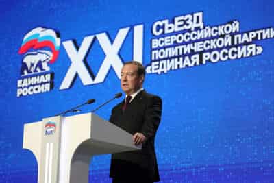 Image for Factbox-Who is Dmitry Medvedev, the Russian war hawk who got under Trump's skin?