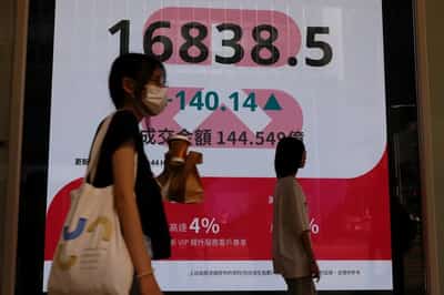 Image for Stocks ease in jittery trading; Harris-Trump debate up next