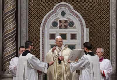 Image for Washing priests' feet, Pope Leo urges Catholics to aid the oppressed