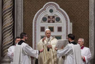 Image for Washing priests' feet, Pope Leo urges Catholics to aid the oppressed