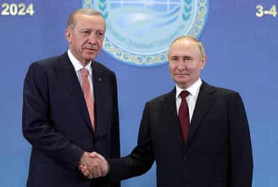 Image for Putin and Erdogan condemn Israeli actions against Iran in phone call, Kremlin says
