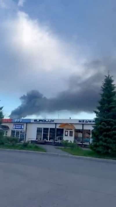 Image for Ukrainian drones strike oil terminal in St Petersburg as Putin's 'Davos' gets under way