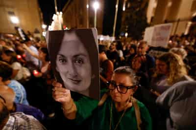 Image for Large crowd demands justice for assassinated Malta journalist