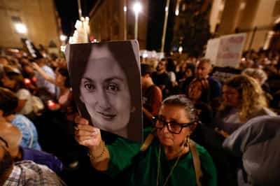 Image for Large crowd demands justice for assassinated Malta journalist