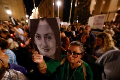Image for Large crowd demands justice for assassinated Malta journalist