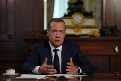 Image for Medvedev says Western claims of a Russian or Chinese threat to Greenland are false 'horror stories'