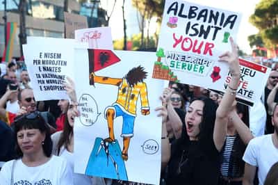 Image for 'Albania is not for sale', protesters say over Kushner-linked luxury resort near a protected wetland