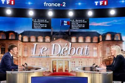 Image for France’s Macron consolidates poll lead after TV clash
