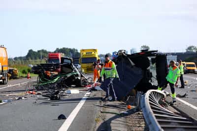 Image for Coach carrying German high-school students crashes in Netherlands