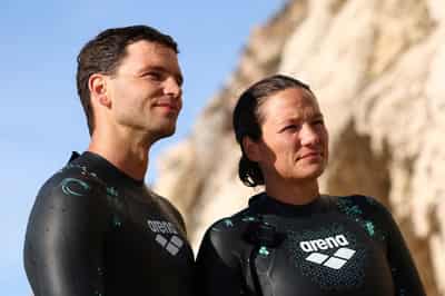 Image for French couple plan three-month relay swim across the Atlantic