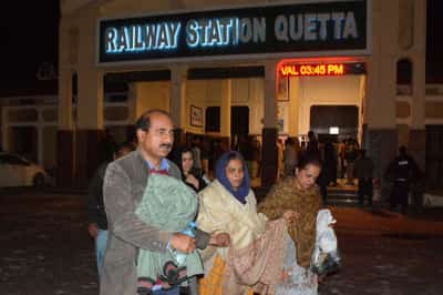 Image for Pakistan insurgents take dozens of hostages in attack on train, police say