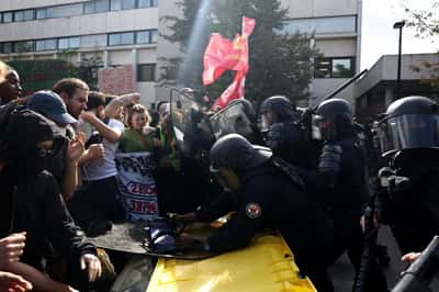 Image for Attackers douse teacher in petrol as student protests rage across France