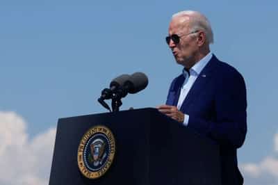 Image for Biden stops short of declaring climate emergency, takes steps on wind power