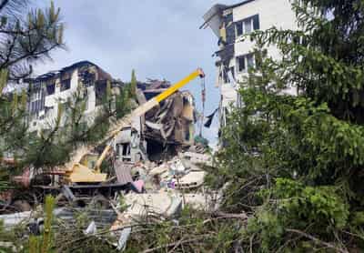 Image for Death toll in student dorm strike rises to 10, Russian-installed official says