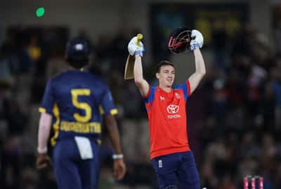 Image for Cricket-Brook hits lightning century as England crush Sri Lanka by 119 runs in opening T20