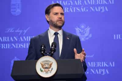 Image for US hits military targets on Iran's Kharg Island, Vance says no change to strategy