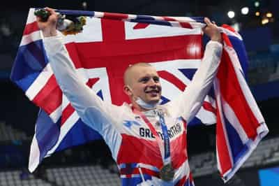 Image for Olympics-Swimming-Peaty roars in relief with Britain&#8217;s first gold